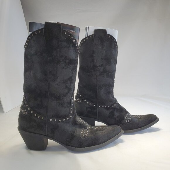 Corky’s Downtown Western Studded Cowboy Boots Size 10 Black - Picture 11 of 13